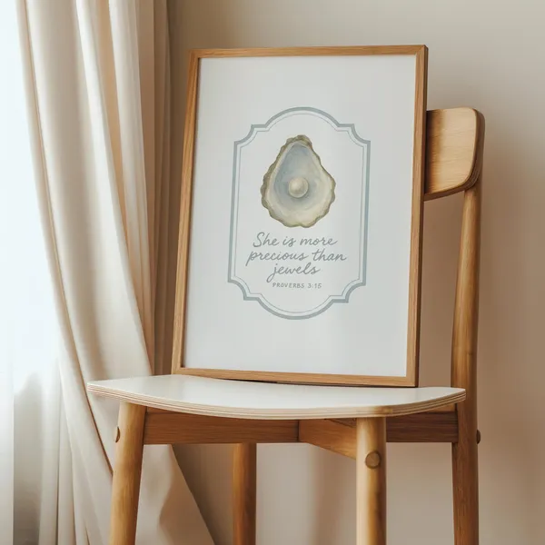 Precious Than Jewels Bible Verse Art Print