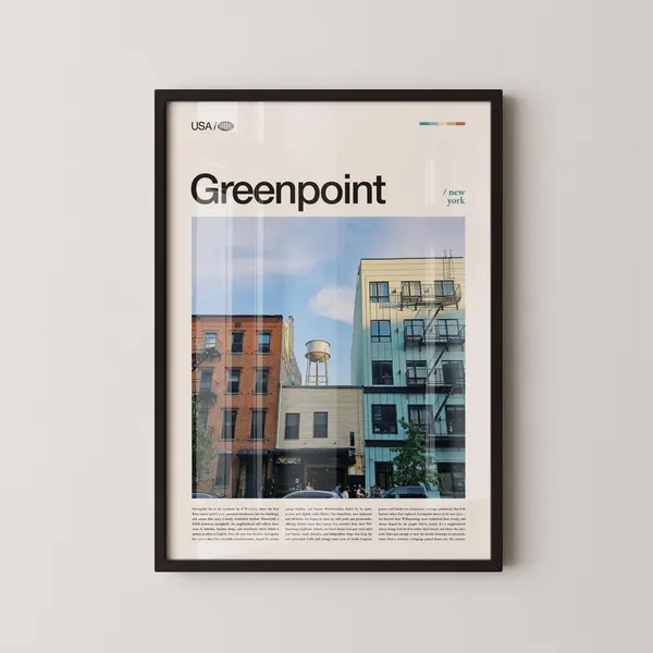 Greenpoint New York Travel Poster, McCarren Park