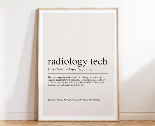 Radiology Tech Definition Modern Healthcare Art Print