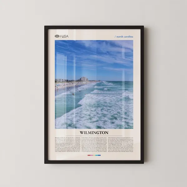 Wilmington North Carolina Historic Riverfront Travel Poster