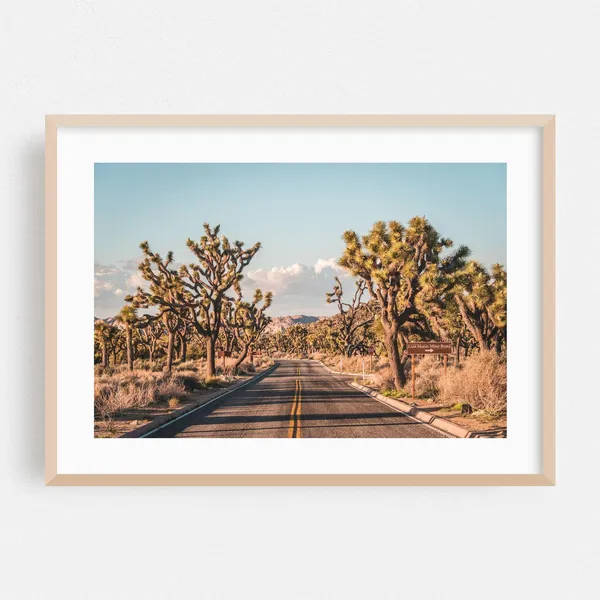 Joshua Tree Travel Poster, Desert Landscape