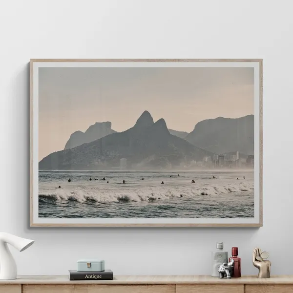 Brazil Beach Surf Photography Art Print, Coastal Scene