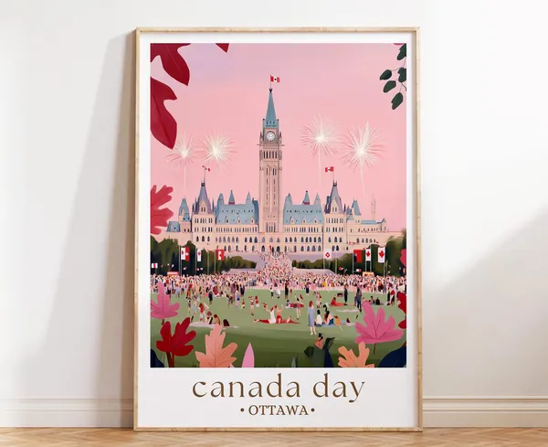 Canada Day Ottawa Art Print, Parliament Hill Poster