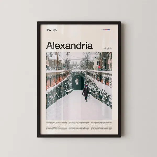 Alexandria Virginia Historic Waterfront Travel Poster