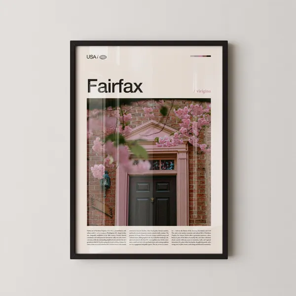 Fairfax Virginia Historic Town Landscape Art Print