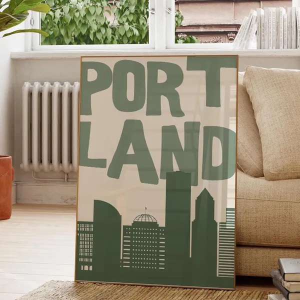 Portland Vintage Oregon Minimalist Art Print