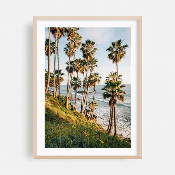 Laguna Beach Travel Poster, Coastal Home Decor