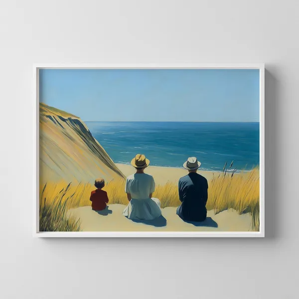 Edward Hopper Style Summer Noon Art Print
