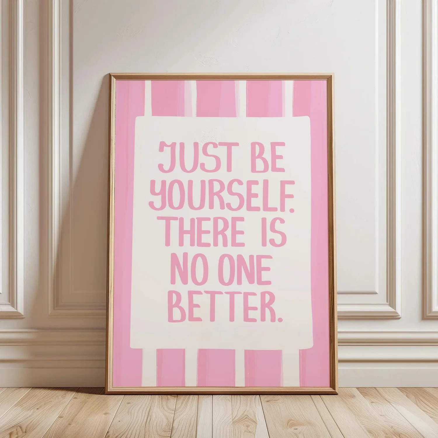 Just Be Yourself Taylor Quote Art Print, Preppy