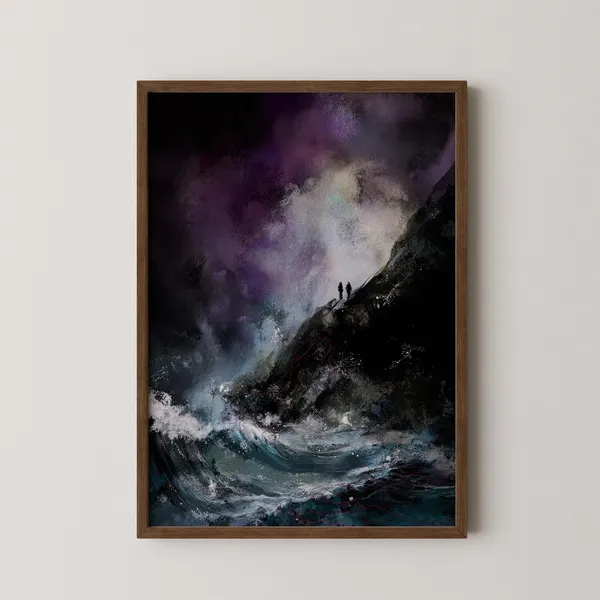 Crimson Tide Hannigram Abstract Landscape Poster