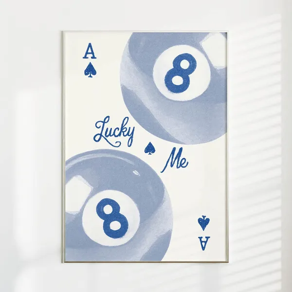 Ace Of Spades Retro Dorm Room Art Print