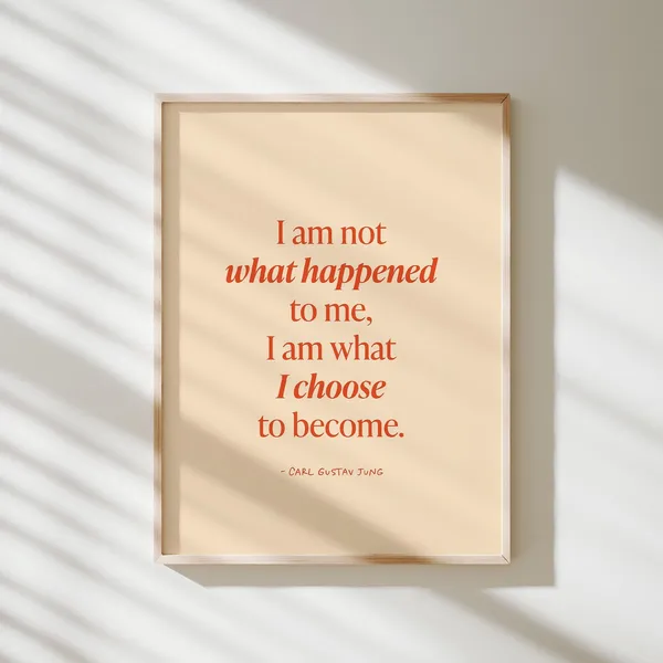 Carl Jung Quote Vintage Mental Health Art Print