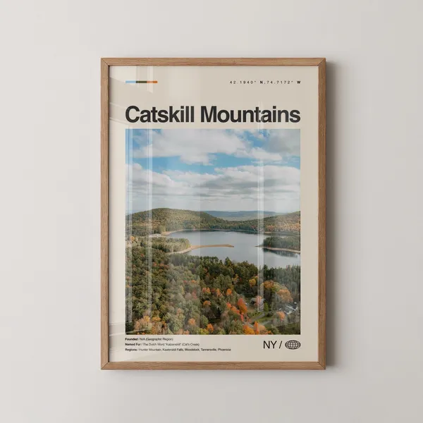 Catskill Mountains New York Travel Poster, Kaaterskill