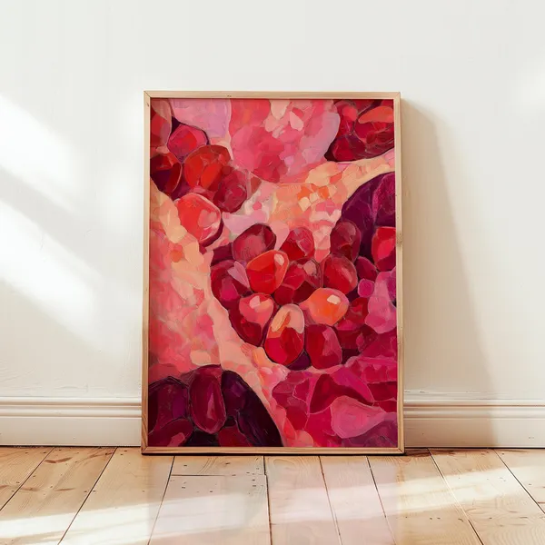 Okeeffe Inspired Pomegranate Art Print, Kitchen Wall Art