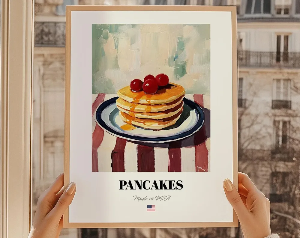 Pancakes Cuisine Cafe Decor Art Print