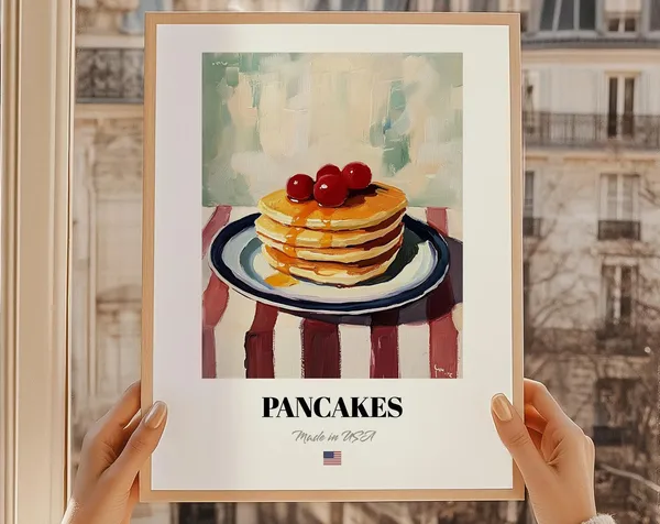 Pancakes Cuisine Cafe Decor Art Print