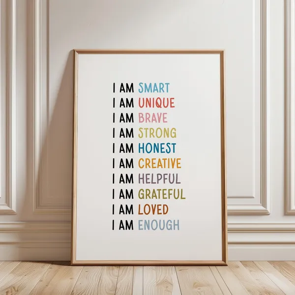 Affirmation Poster for Kids Classroom Decor Art Print