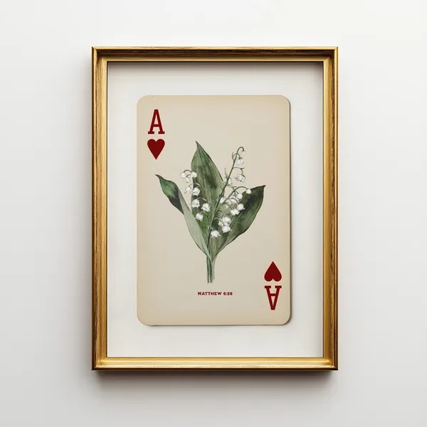 Matthew 6:28 Lily of the Valley Scripture Art Print