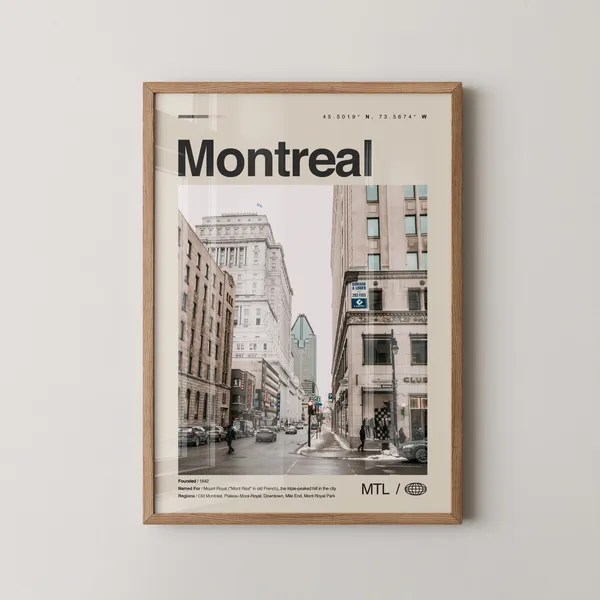 Montreal Print No. 1 Travel Poster, Canada