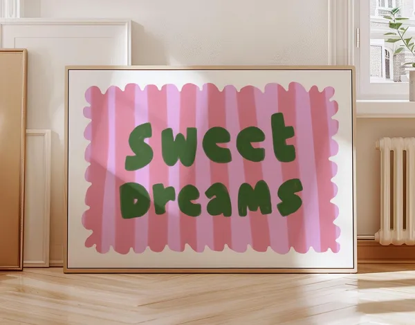 Sweet Dreams Bedroom Nursery Art Print