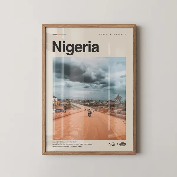 Nigeria Print No 3, Abuja Lagos Africa Art Print