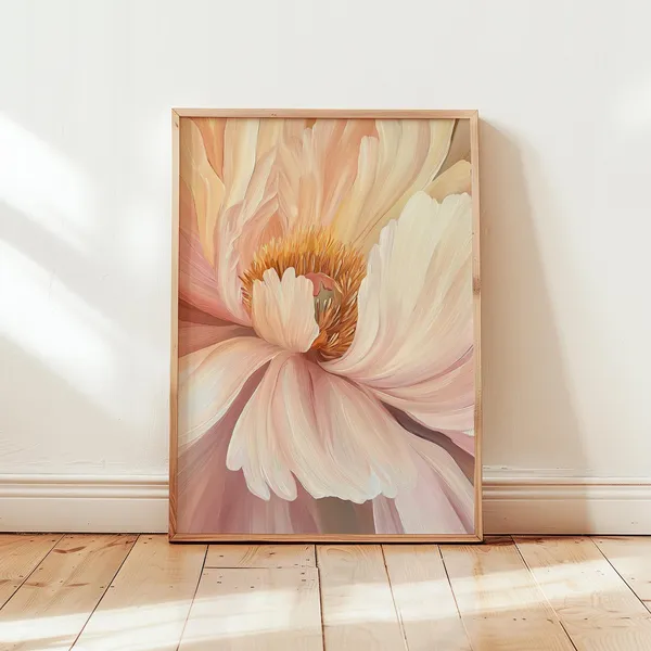Georgia Okeeffe Peony, Modern Floral Art Print