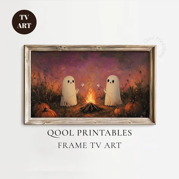 Halloween Ghosts Spooky Season Home Decor Art Print