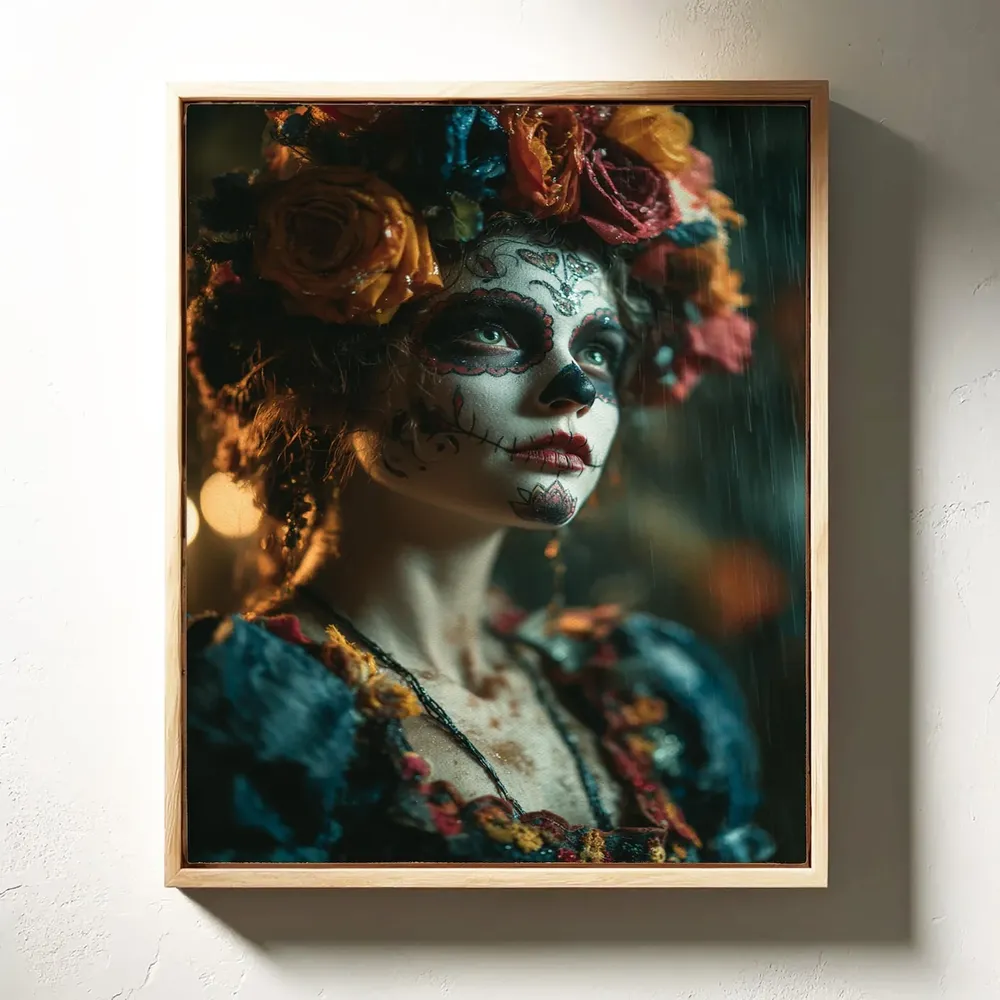 Day Of The Dead Portrait, Dia De Los Muertos Art Print
