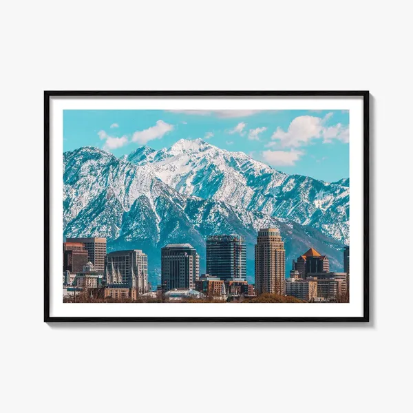 Salt Lake City Travel Poster, Street Map Art Print