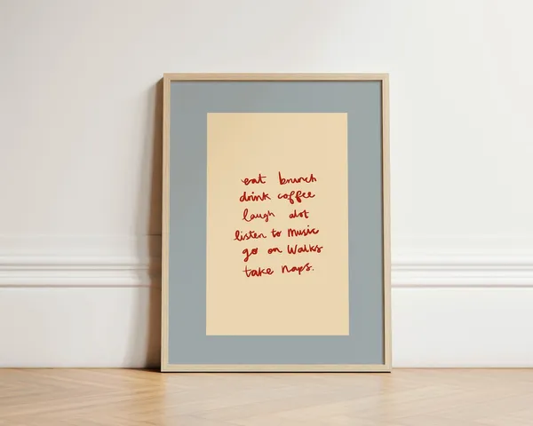 Minimalist Self Care Checklist Art Print
