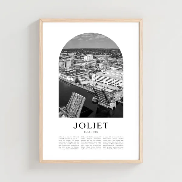Joliet Travel Poster, Illinois City Wall Art Print