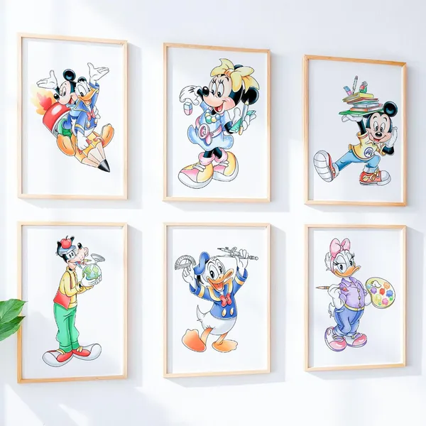 Magical School Classroom Art Print, Disney Kids Decor
