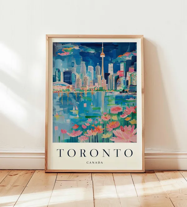 Toronto CN Tower Travel Poster, Urban Wall Art