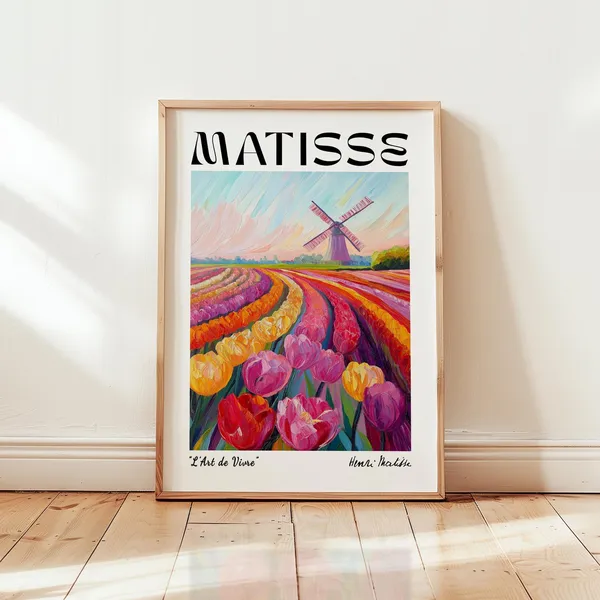 Matisse Tulip Print, Colorful Floral Art Poster