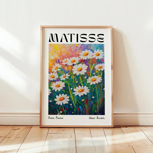 Henri Matisse Daisy Art Print, Modern Floral
