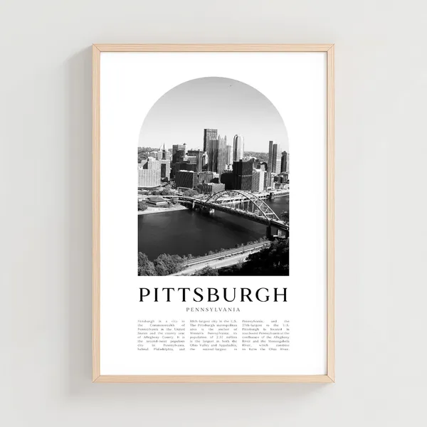 Pittsburgh Travel Gift Pennsylvania Poster Print