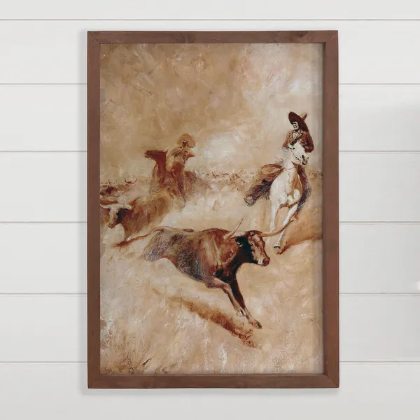 Western Wall Art, New Mexico Cowboy Pursuit Print