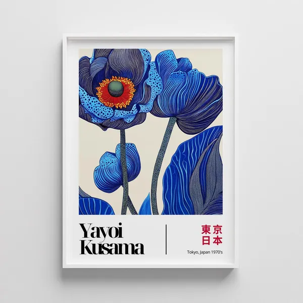 Yayoi Kusama Floral Japanese Art Print