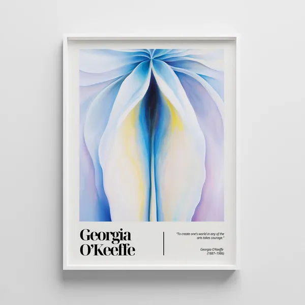 Georgia O'Keeffe-Inspired Flower Art Print