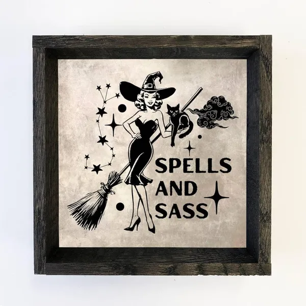Witch Spells And Sass Halloween Art Print