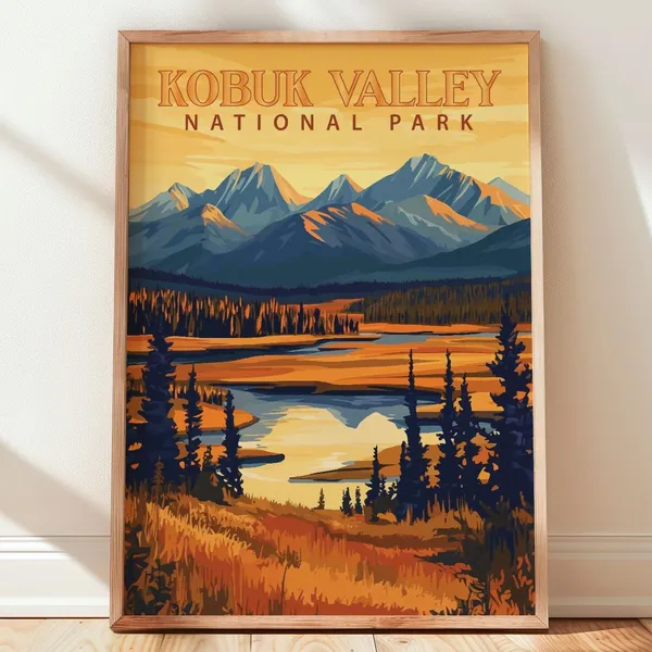 Kobuk Valley National Park Vintage Travel Poster