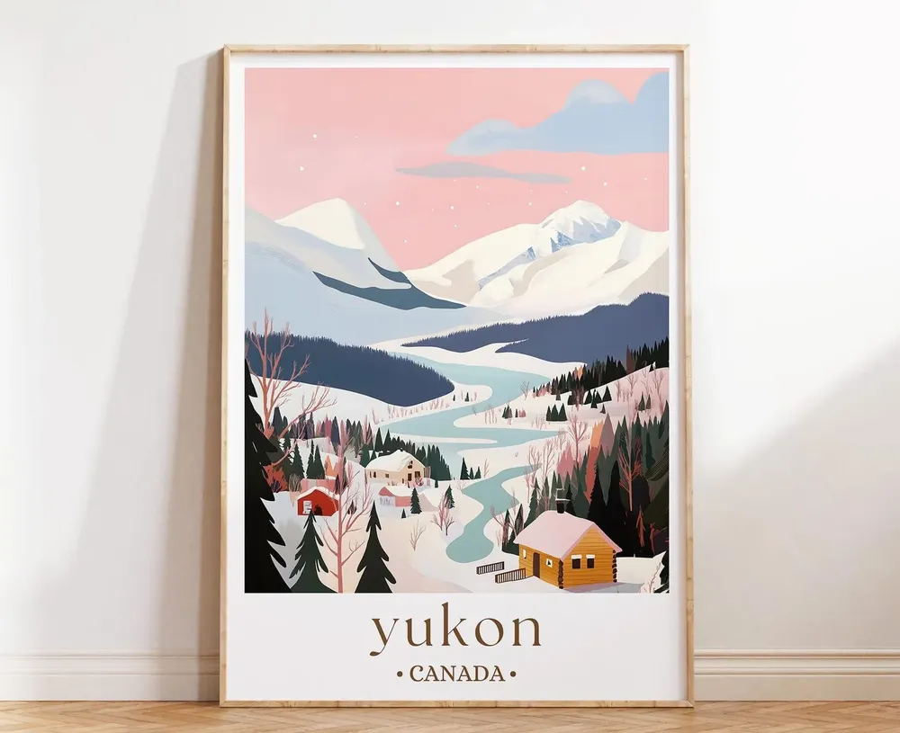 Yukon Canada Northern Wilderness Travel Poster