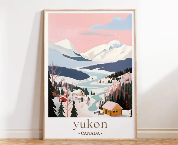 Yukon Canada Northern Wilderness Travel Poster