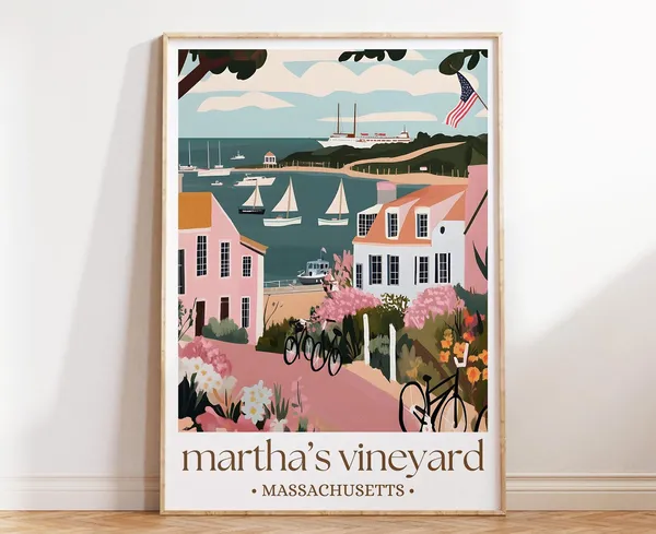 Marthas Vineyard New England Coastal Art Print