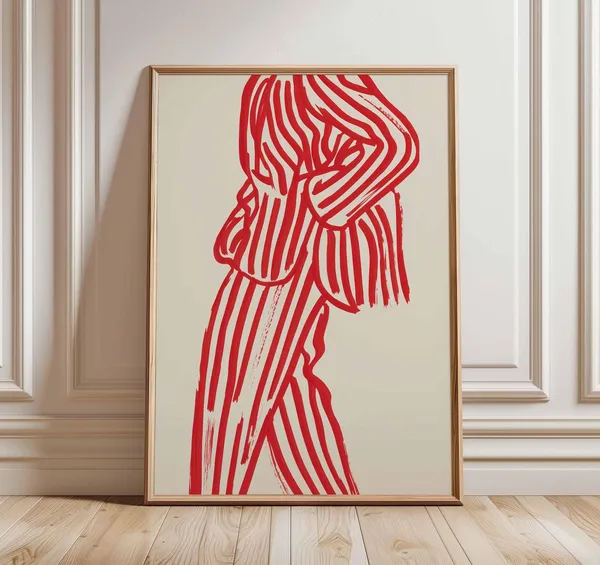 Fashion Line Art Poster, Modern Minimalist Illustration