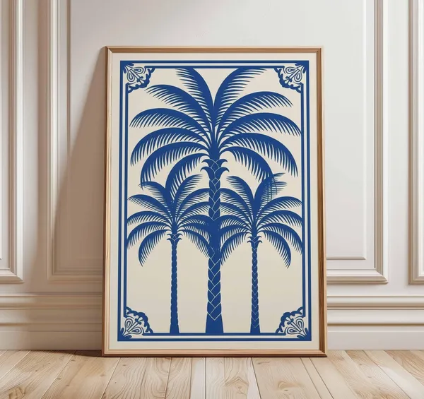 Palm Tree Tropical Coastal Beach Poster Print