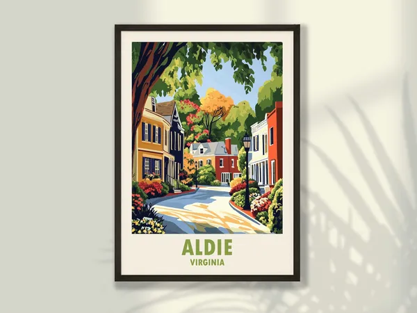 Aldie Travel Poster, Virginia Wall Art Print