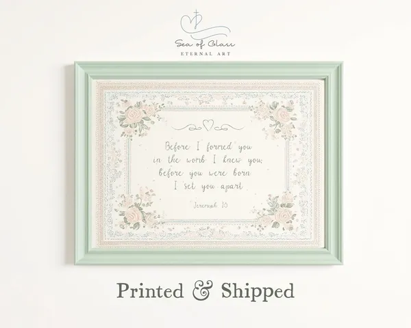 Jeremiah 15 Bible Verse Nursery Art, Pastel Floral