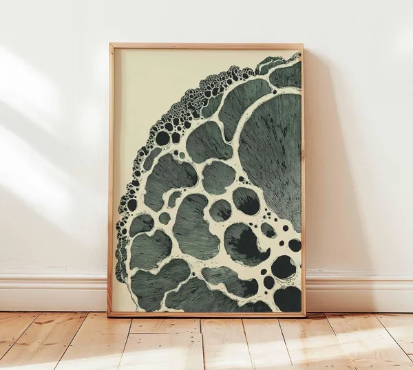 Abstract Organic Poster Print, Modern Minimalist
