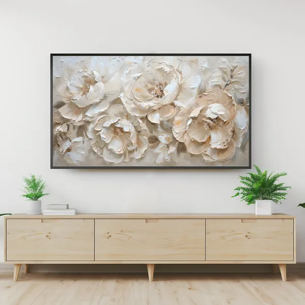 Spring Abstract Floral Art Print, Botanical Decor